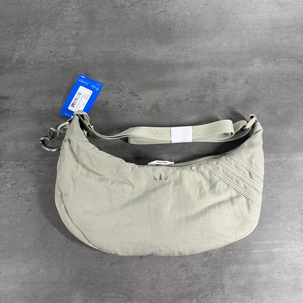 Adidas OG Midi Crescent Crossbody Bag Unisex Olive One KM3831 Nylon Sling NEW